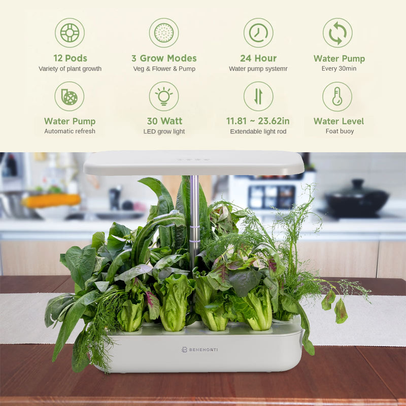 24 plant hydroponic system EasyGrow Max 12 Pods Hydroponic System – BENEHORTI
