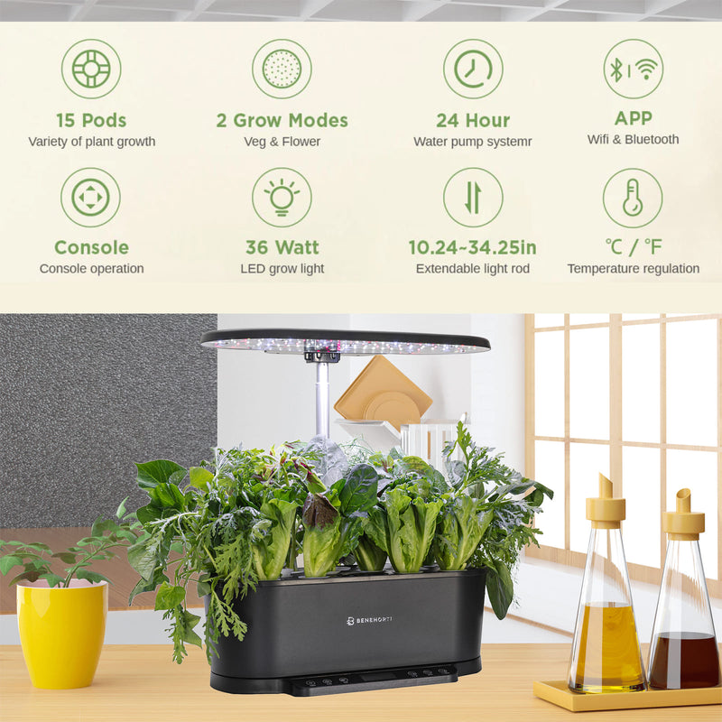 indoor growing systems for plants VegiTech 15 Pods Smart Hydroponic System