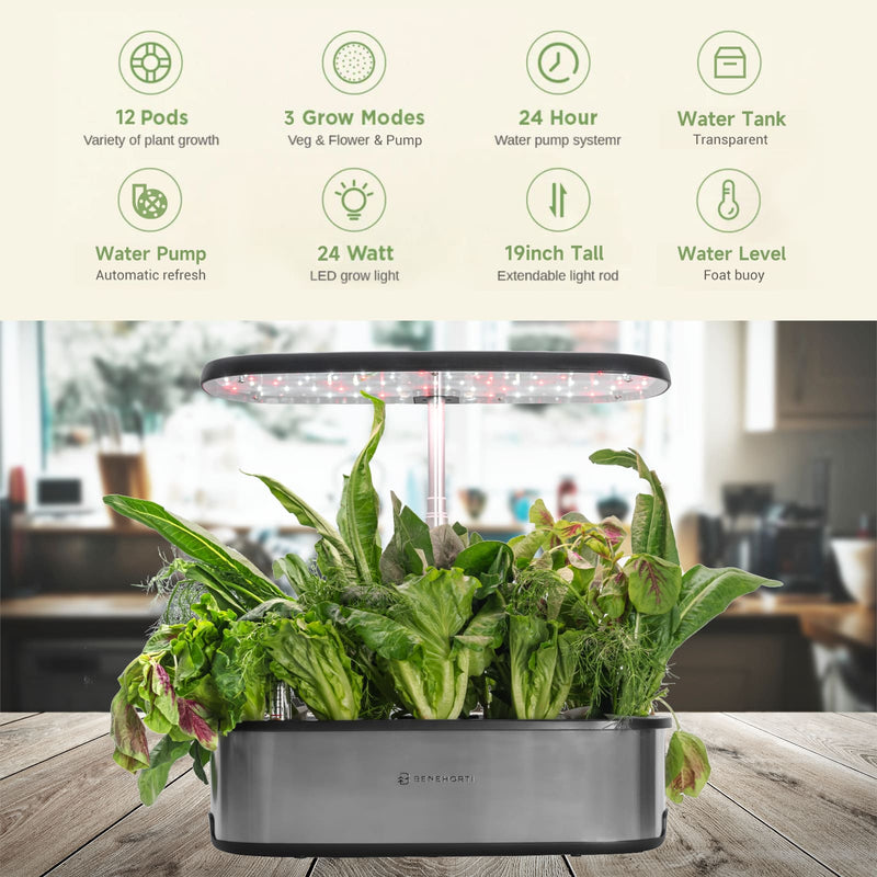 24 plant hydroponic system HydroPod 12 Pods Hydroponic System