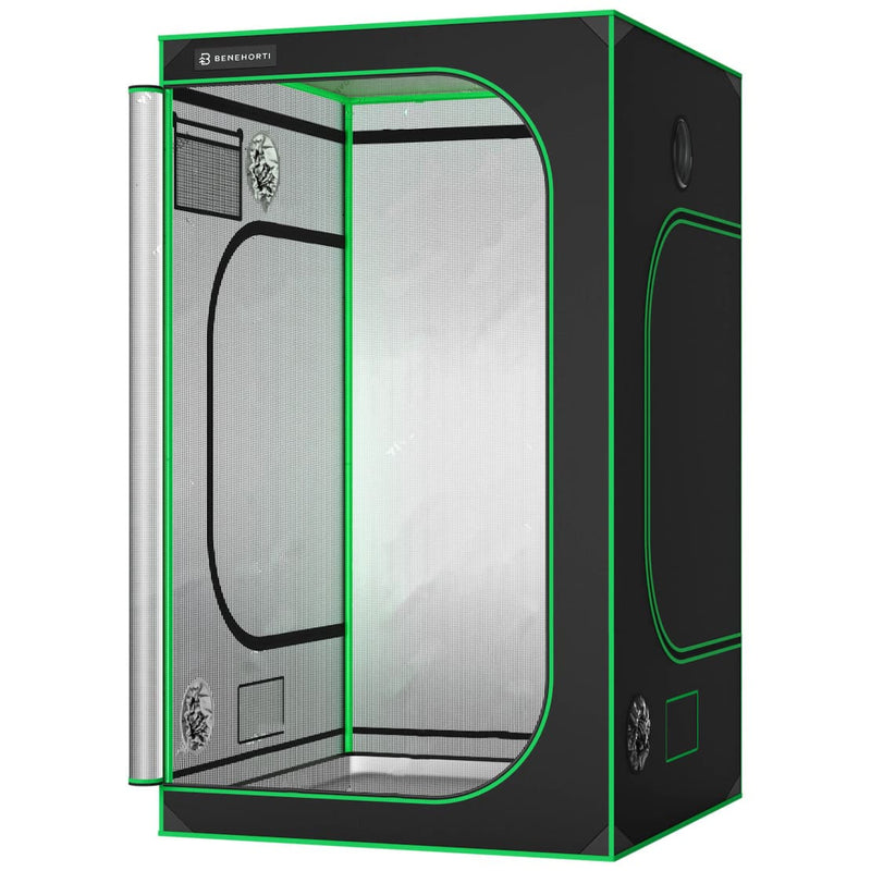 mylar tent 2x2 Grow Tent, 24"x24"x48", High Reflective Mylar with Observation Window and Floor Tray – BENEHORTI