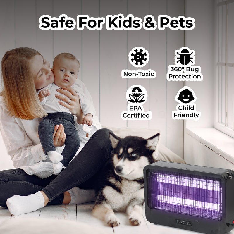 Bug Zapper Indoor outdoor, 20W Commercial Grade Powerful Electric Bulbs Zapper, Durable Fly Trap Mosquito Gnat, Moth, Wasp Trap, Fly Zapper Killer Bug Light for Office, Farm, Restaurant, Warehouse