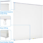 Easy Install Cellular Shades - No Drill Blinds for Windows, Blackout Shades No Drill, Custom Honeycomb Blinds for Easy Cutting - Telescopic Track (White, 39 x 64 in)