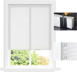 Easy Install Cellular Shades - No Drill Blinds for Windows, Blackout Shades No Drill, Custom Honeycomb Blinds for Easy Cutting - Telescopic Track (White, 39 x 64 in)
