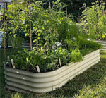17" Tall, 9 In 1 Modular Galvanized Metal Raised Garden Bed