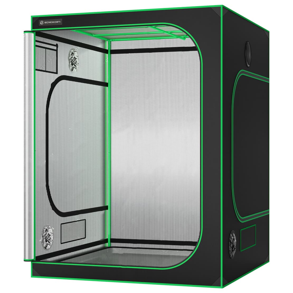 grow tent 60 x 60 Benehorti MegaGrow 5X5 Reflective Mylar Garden Bed, 60" x 60" x 80" – BENEHORTI